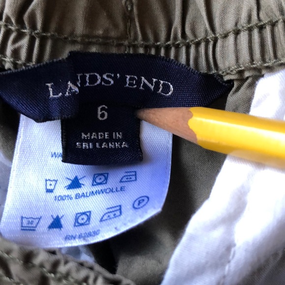 Lands’ End Khaki Green Pants 6 Roll Up Capris 31 converts - Picture 4 of 8